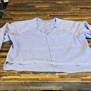 Pilcro Soft lavender Raw Edge Sweatshirt